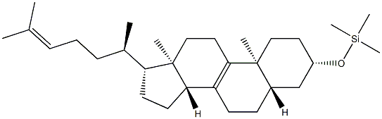 3β-(Trimethylsilyl)oxy-5α-cholesta-8,24-diene structure