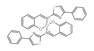 (6Z)-6-[[(4-phenyl-1,3-thiazol-2-yl)amino]methylidene]cyclohexa-2,4-dien-1-one; zinc结构式