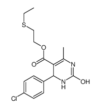 2-ethylsulfanylethyl 4-(4-chlorophenyl)-6-methyl-2-oxo-3,4-dihydro-1H-pyrimidine-5-carboxylate结构式