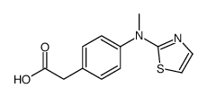 2-[4-[methyl(1,3-thiazol-2-yl)amino]phenyl]acetic acid Structure