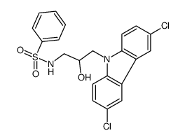 N-[3-(3,6-dichlorocarbazol-9-yl)-2-hydroxypropyl]benzenesulfonamide结构式