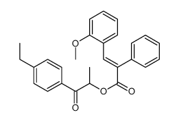[1-(4-ethylphenyl)-1-oxopropan-2-yl] 3-(2-methoxyphenyl)-2-phenylprop-2-enoate结构式