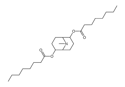 Octanoic acid 9-methyl-6-octanoyloxy-9-aza-bicyclo[3.3.1]non-2-yl ester结构式