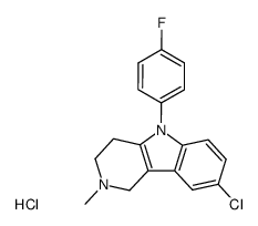 8-Chloro-5-(4-fluoro-phenyl)-2-methyl-2,3,4,5-tetrahydro-1H-pyrido[4,3-b]indole; hydrochloride结构式