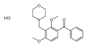 [2,4-dimethoxy-3-(morpholin-4-ium-4-ylmethyl)phenyl]-phenylmethanone,chloride结构式