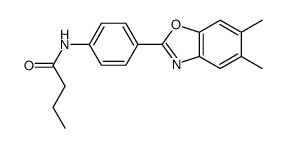 N-[4-(5,6-dimethyl-1,3-benzoxazol-2-yl)phenyl]butanamide结构式