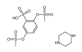 2,5-bis(methylsulfonyloxy)benzenesulfonic acid,piperazine结构式