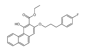 ethyl 2-(3-(4-fluorophenyl)propoxy)-4-hydroxyphenanthrene-3-carboxylate结构式