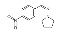 1-(4-nitrophenyl)-N-pyrrolidin-1-ylmethanimine结构式