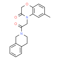 Isoquinoline, 2-[(2,3-dihydro-6-methyl-3-oxo-4H-1,4-benzoxazin-4-yl)acetyl]-1,2,3,4-tetrahydro- (9CI)结构式