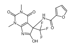 2-Furancarboxamide,N-[2,3,4,5,6,7-hexahydro-1,3-dimethyl-2,4,6-trioxo-5-(trifluoromethyl)-1H-pyrrolo[2,3-d]pyrimidin-5-yl]-(9CI)结构式