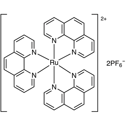 三(1,10-菲咯啉)钌(II)双(六氟磷酸盐)结构式