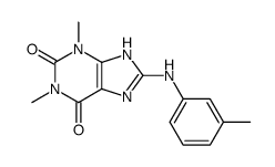 1,3-dimethyl-8-(3-methyl-anilino)-3,7(9)-dihydro-purine-2,6-dione结构式