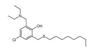 4-chloro-2-(diethylaminomethyl)-6-(octylsulfanylmethyl)phenol结构式
