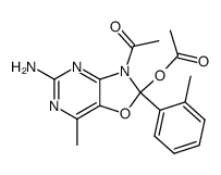 2-acetoxy-3-acetyl-7-methyl-2-o-tolyl-2,3-dihydro-oxazolo[4,5-d]pyrimidin-5-ylamine Structure