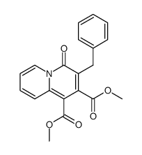 4-Oxo-3-phenylmethyl-4H-quinolizine-1,2-dicarboxylic acid dimethyl ester结构式