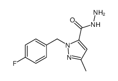 1-(4-Fluorobenzyl)-3-methyl-1H-pyrazole-5-carbohydrazide结构式
