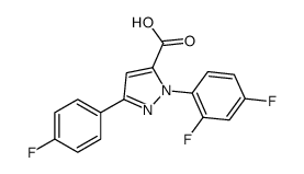 1-(2,4-DIFLUOROPHENYL)-3-(4-FLUOROPHENYL)-1H-PYRAZOLE-5-CARBOXYLIC ACID Structure