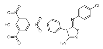 3-amino-5-(4-chloro-anilino)-4-phenyl-[1,2,4]thiadiazolium, picrate Structure