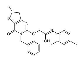 2-[(3-benzyl-6-methyl-4-oxo-6,7-dihydrothieno[3,2-d]pyrimidin-2-yl)sulfanyl]-N-(2,4-dimethylphenyl)acetamide Structure