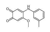 4-methoxy-5-(3-methylanilino)cyclohexa-3,5-diene-1,2-dione Structure