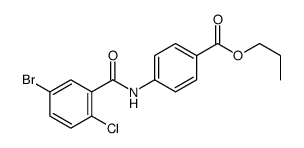propyl 4-[(5-bromo-2-chlorobenzoyl)amino]benzoate结构式