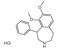 8,9-dimethoxy-1-phenyl-2,3,4,5-tetrahydro-1H-3-benzazepine hydrochloride结构式