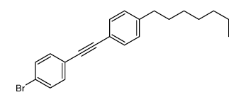 1-bromo-4-[2-(4-heptylphenyl)ethynyl]benzene Structure