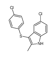 5-chloro-3-(4-chlorophenyl)sulfanyl-2-methyl-1H-indole Structure