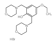 Phenol,4-ethoxy-2,6-bis(4-morpholinylmethyl)-, hydrobromide (1:2) Structure
