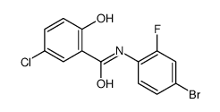 N-(4-bromo-2-fluorophenyl)-5-chloro-2-hydroxybenzamide Structure