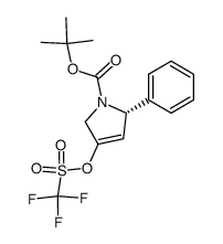 tert-butyl (2S)-2-phenyl-4-{[(trifluoromethyl)sulfonyl]oxy}-2,5-dihydro-1H-pyrrole-1-carboxylate Structure
