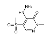 4-Hydrazino-2-methyl-5-methylsulfonyl-3(2H)-pyridazinone结构式