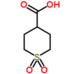 四氢-2H-噻喃-4-羧酸-1,1-二氧化物结构式