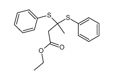 ethyl 3,3-bis(thiophenyl)butanoate结构式