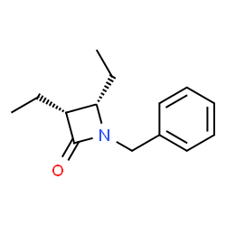 2-Azetidinone,3,4-diethyl-1-(phenylmethyl)-,(3R,4S)-(9CI) Structure