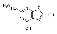 7,9-dihydro-3H-purine-2,6,8-trione,hydrate Structure