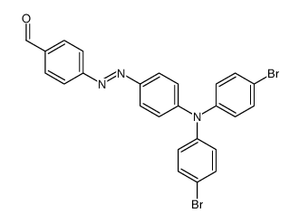 4-[[4-(4-bromo-N-(4-bromophenyl)anilino)phenyl]diazenyl]benzaldehyde结构式