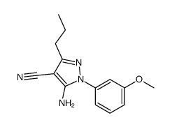 5-amino-1-(3-methoxyphenyl)-3-propylpyrazole-4-carbonitrile结构式
