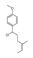 1-(1-chloro-4-methylhex-4-enyl)-4-methoxybenzene结构式