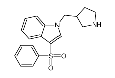 3-(benzenesulfonyl)-1-(pyrrolidin-3-ylmethyl)indole Structure
