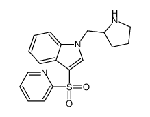 3-pyridin-2-ylsulfonyl-1-(pyrrolidin-2-ylmethyl)indole Structure