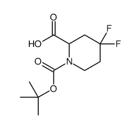 1-(叔丁氧基羰基)-4,4-二氟哌啶-2-羧酸结构式