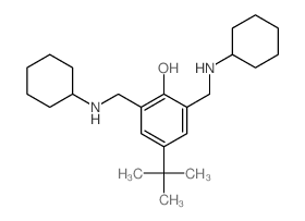 Phenol,2,6-bis[(cyclohexylamino)methyl]-4-(1,1-dimethylethyl)- structure