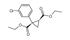 (1R,2S)-diethyl 1-(3-chlorophenyl)cyclopropane-1,2-dicarboxylate Structure