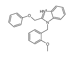 3-[(2-methoxyphenyl)methyl]-2-(phenoxymethyl)-1H-benzimidazol-3-ium Structure