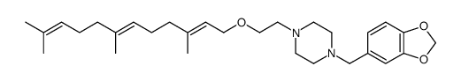 1-Piperonyl-4-[β-(3,7,11-trimethyl-2,6,10-dodecatrienyloxy)ethyl]piperazine结构式