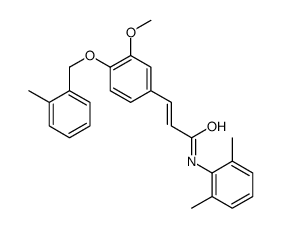 N-(2,6-dimethylphenyl)-3-[3-methoxy-4-[(2-methylphenyl)methoxy]phenyl]prop-2-enamide结构式