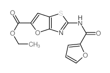 ethyl 3-(furan-2-carbonylamino)-8-oxa-4-thia-2-azabicyclo[3.3.0]octa-2,6,9-triene-7-carboxylate结构式