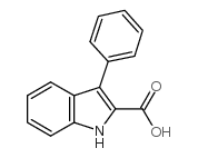 3-苯基-1H-吲哚-2-羧酸结构式